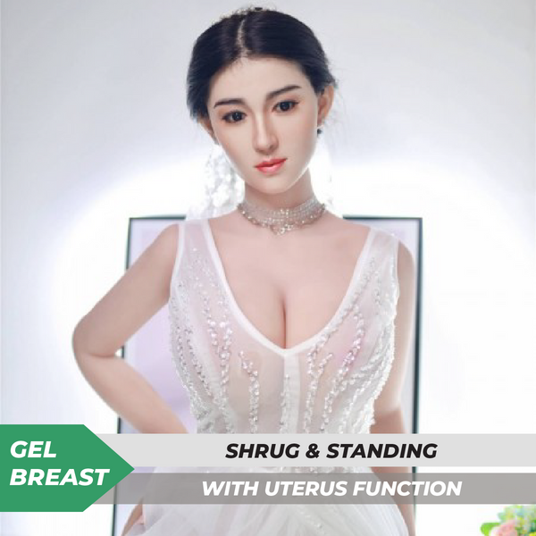 Neodoll Sugar Babe - Gia - Silikon TPE Hybrid Sexpuppe - Gel Brust - Uterus - 164cm - Silikonfarbe