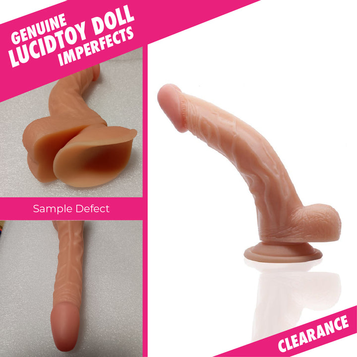 RF665 - Clearance item - Neojoy - Lebensechter, superechter, gebogener PVC-Dildo - 7,5 Zoll